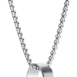 Anti Tarnish Stainless Steel Promise Ring Locket Neck Chain for Men | Stylish Pendant Necklace | Jewellery Accessories for Boys | Minimal Jewelry | Gifts for Boyfriend & Husband-image-41