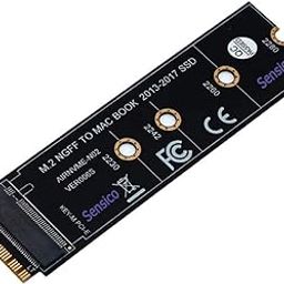 Sensico M.2 NVME SSD Convert Adapter Card for MacBook Air Pro Retina (Year 2013-2017), NVME/AHCI SSD Upgraded Kit for A1465 A1466 A1398 A1502 (Black Long Adapter)-9