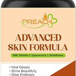 Advanced Skin Formula with Liposomal Vitamin C, Glutathione, CO Enzyme Q10, For Aging Signs (Wrinkles, Fine Lines, Sagging), For Dull & Uneven Skin Tone - 30 Capsules-11