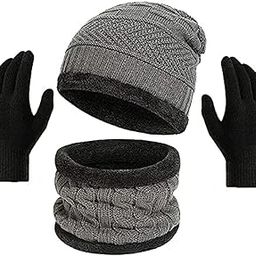 FY Men's Woolen Cap with Neck Muffler/Neck Warmer Set of 2 and Woolen Glove Free Size Pack of 2-image-37