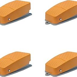QUICK CLICK FOOT SWITCH, FOOT PEDAL SWITCH, ELECTRIC NO NC SWITCH, ANTISLIP METAL MOMENTARY ELECTRIC SWITCH, POWER FOOT PEDAL SWITCH, AC 220V TO 250V, 10 AMP TO 15 AMP (ORANGE) (PACK OF 4 PCS)-image-68