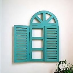 J.L.HOME DECOR Wood Garden Window Illusion Wall Mountable Frame,L-51 Centimeters,Green-image-98