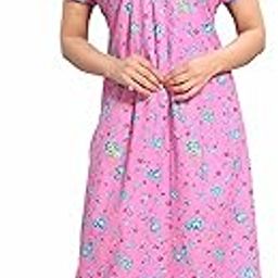 Women's Cotton All Over Print Maxi Maternity Nighty-image-20