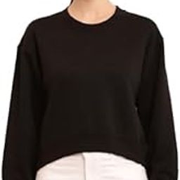 Women's Cotton Round Neck with Full Sleeve Black Sweater-image-55