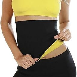 Fitolym Non Tearable Sweat Shaper Slim Belt for Fat Loss, Sauna Slim Belt for Weight Loss Waist - Tummy Trimming Shapewear (M, L, XL, XXL, 3XL) (Black)-image-2