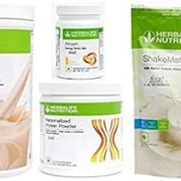 HERBALIFE WEIGHT LOSS SUPER COMBO OF FORMULA 1 NUTRITIONAL SHAKE MIX, PPP, SHAKEMATE &AFRESH Energy Drink��(1250 g, Vanilla & Lemon Flavored)-28