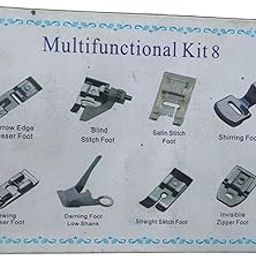 MYSEW (08pieces) Multi-Functional Universeal Low Shank Snap-on Presser Foot Set Collection for Automatic Sewing Machines Compatible with Usha Janome, Singer, Brother-picture-10