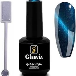 Gleevia Cat-Eye Uv Gel Nail Finish Polish 15Ml Brush Bottle With Double Head Magnet Combo Pack (Shade Cce1)-image-91