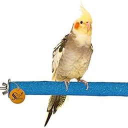 Sage Square 6 inch Bird Perch Parrot Perch Natural Wood Sand Platform - Nail Trimmer, Cage Accessory for Birds & Small Animals - Perfect for Cockatiels, Parakeets, Conures, & More,Optimal Nail Health-18