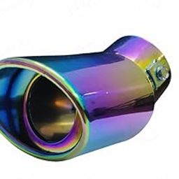 CARIZO High Performance 60mm Inlet Single Exhaust Muffler Tip Burnt Blue TF-2401(A), Car Exhaust Upgrade Compatible with Renault Scala-image-51