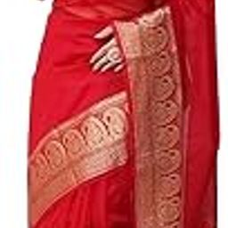 Women's Zari Patta Organza Saree with Unstitched Blouse Piece-picture-17
