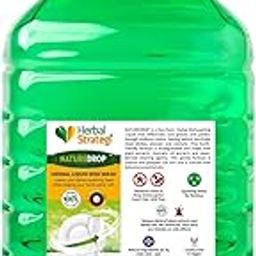 Herbal Strategi Dishwashing Liquid Gel - Natural & Vegan with Refreshing Lemon Oil | Soft on Hands | Certified Eco-Friendly & Non-Toxic | Baby and Pet Safe with 100% Herbal Actives | 5L-picture-25