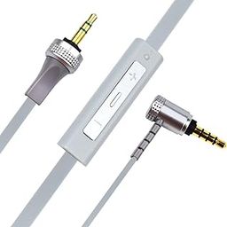 Headphone Replacement Aux Flat Cable Inline Mic &Volume Control Audio Cord Compatible Sony MDR-X10 MDR-XB920 MDR-X910 Headphones (Grey)-1