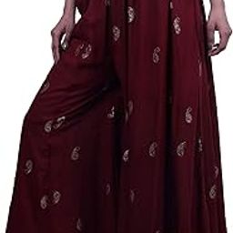 Women's Rayon Hand Block Gold Printed Palazzo || Palazzo || Skirt Palazzo || Rayon Palazzo || HANDBLOCK Palazzo || Block Print Palazzo || Skirt Palazzo || Free Size-image-42