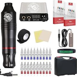 Dragonhawk Pen Rotary Tattoo Machine & Cartridge Needles Power Supply Kit (1013/7)-picture-24