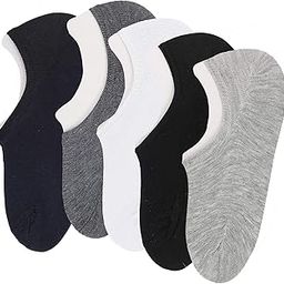 Unisex Cotton Non-Slip Low Cut Ankle Multi-Colored Running Socks With Anti Slip Silicon Grip Combo Pack Of 5(Free Size)-0