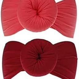Evolluxi Baby Girls Soft Nylon Headbands 6Inch Big Bows Elastic Nylon Hairbands Hair Accessories for Newborns Infants Toddlers Kids (2, Donut band)-image-51
