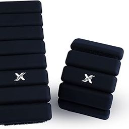 XRT65 Ankle Weights and Wrist Weights | Water & Sweat Resistant | Yoga, Walking, Jogging, Dance, Cardio, Pilates, Aerobics, Physiotherapy, Gymnastics, Pair of 2 (1 Pound Each - Black)-image-27
