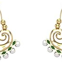 18KT Yellow Gold Drop Earrings for Women-image-89