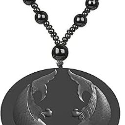 Tribal Fish Pattern Pendant Charm Necklace for Men Women Black Beaded Mala Bold Oceanic Aquatic Design Jewelry Accessory with Engraved Scale Design for Surfers and Travelers Gift for Friend-image-33