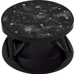 Mobile Finger Grip Back Holder (Sockets) Premium Galaxy Glittery Matte Finish Effect with Black Expanding Stand and Fold Compatible All Basic Cell Phone & Tablets (Aries Astrological Sign)-25