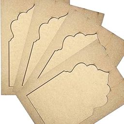 Bs amor 4 Plain jharokha MDF Cutout for DIY Art and Craft | Wall Hanging Decorations, Festival Gift, Wedding 12 X 8 (inch) Pack of 4 Pcs-23