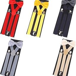Generic Mens Suspenders Bowtie Set Y Shape Adjustable Braces for Jeans Cosplay Party red|Clothing Shoes & Accessories | Mens Accessories | Suspenders Braces-image-31
