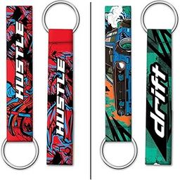 Turn To Ride - Hustle vs Drift Printed Keychain for Bikes & Cars | New Premium Combo-42