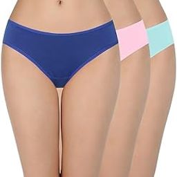 Solid Low Rise Assorted Bikini Panties (Pack of 3 Colors & Prints May Vary)-picture-21