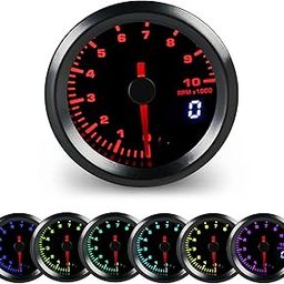 WATERWICH Tachometer 0-10000 RPM Gauge Meter Kit 7 Color 2-1/16" 52mm for Boat Marine Car Auto Truck-image-47