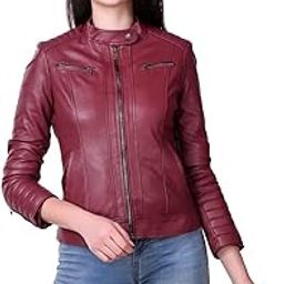 Cherry colour Full Sleeve Solid Jacket for Woman-38