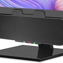 Cyber Acoustics USB & Bluetooth Speaker Bar (CA-2890PRO) for Smartphones, Clamps to Monitors Up to 2 Inches Thick (Black)-19
