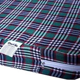CheckMe Cotton Mattress Cover/Protector for Single Bed with Zip/Chain 72x36x4 Inch / 6x3 Feet - Multicolor-image-54