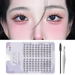 120Pcs Eye Lashes for Women, 9/11mm Cluster False Eyelashes, Sunflower Individual Lashes with Eyelash Brush and Tweezers, Perfect for Beginners and DIY Glam Looks-14