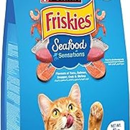 FRISKIES Seafood Sensations Adult Cat Dry Food, Tuna Salmon Whitefish Crab & Shrimp Flavours, 1Kg, Packet-23