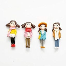 Bloom Bagicha Miniature Girls - for Tray Gardening/Fairy Garden/Terrariums/Landscaping/Craft Model Work -Set of 4 pcs-image-97