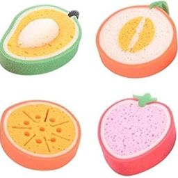 SUNISA Kids Babies and Adults Fruit Shaped Bath Soft Sponge (Multicolor) (Pack Of 2)-image-30