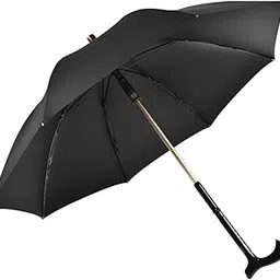 lyla Sun Umbrella Lightweight Walking Rod Umbrella for Elderly Men Women Street No Glue Black-picture-22