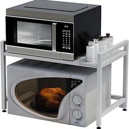 MILAD Iron Oven Stand Kitchen Microwave/Oven Organizer Shelf For Storage (60 L X 35 W X 38 H In Cm's, White Color, Os-02)-image-3