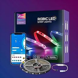 Smart RGBIC LED Strip Light, App and Voice Control Led Strip, Music Sync Color Changing LED Strip Lights for Home, Workplace, or Gaming Setup - (5m)-picture-2