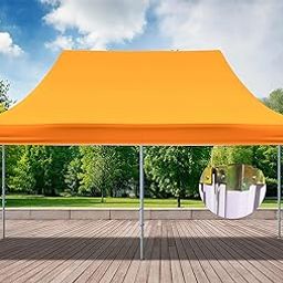 20x10 ft./3x6 mtr (Premium Heavy Duty, 50 Kg) Pop Up Gazebo Tent - Outdoor Canopy Tent, Portable & Foldable Canopy Tent, Heavy Duty Frame with Waterproof & UV Protection Roof (Orange)-image-15