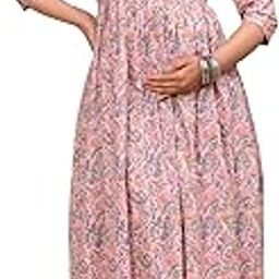 Women's Cotton Floral Printed Maternity Feeding Kurti with Zippers-image-74