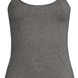 Women's Camisole with Built-in Padded Bra - Breathable Basic Tank Top, Adjustable Straps, Grey, Sizes S to XL-image-50