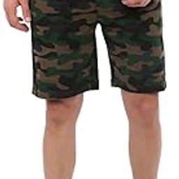 Cotton Mid Rise Casual Jogging Camoflauge All Over Printed Shorts for Men-image-44