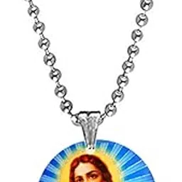 afh Scared Heart Jesus Christ Acrylic Pendant with Bead Chain | Christian Jewelry-picture-13