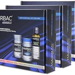 HAIRBAC Advance Anti Hair Fall Kit for Men Combo Pack of 3-12