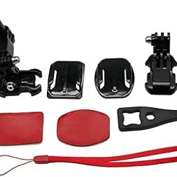 VectByte Action Camera Accessory Kit[7 in 1] for GoPro Hero 12 11 10 9 8 7 6 5 Go pro Max Insta360 One R/X2/X3 DJI OSMO Action 2 3 4 AKASO APEMAN Sports Cam, Helmet Base Adhesive Tripod Adapter Mount-19