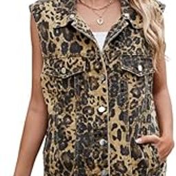 Loose Fit Sleeveless Denim Vest Jacket for Women | Button-Front Casual Layer-image-51