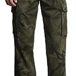 Khaki Slim Fit Cargo Trousers-image-84