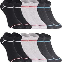 6 Pairs Striped Design Cotton Ankle Length Socks for Men & Women | Combed Cotton with Soft Breathable | Suitable for all Season, Daily Use| Multicolor | Free Size | Pack of 6 Pairs-picture-11